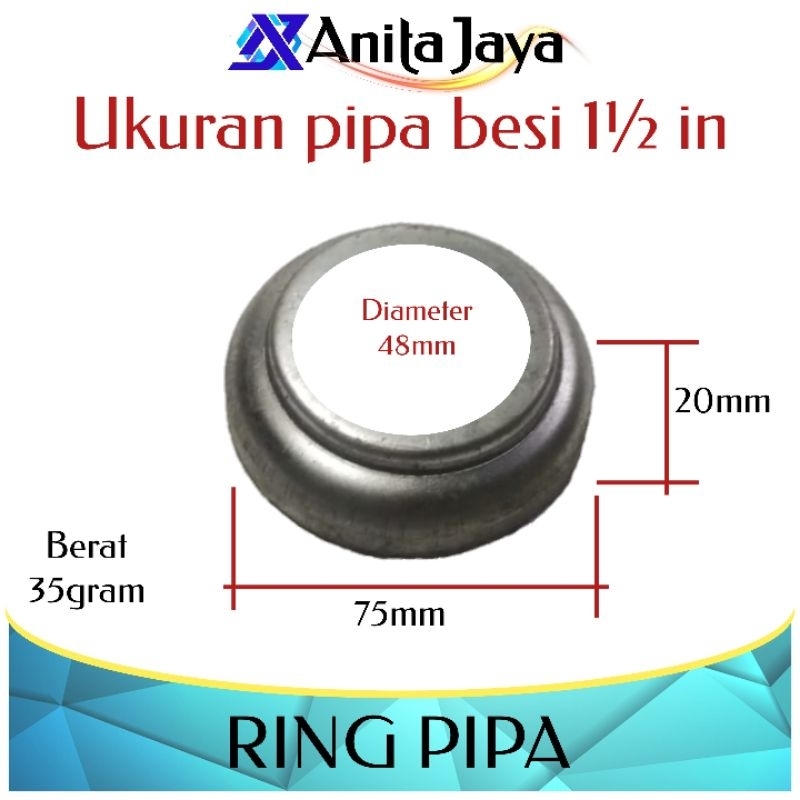 Iron pipe ring 11⁄2in 1 1/2 in flange iron pipe 48mm | Shopee Malaysia