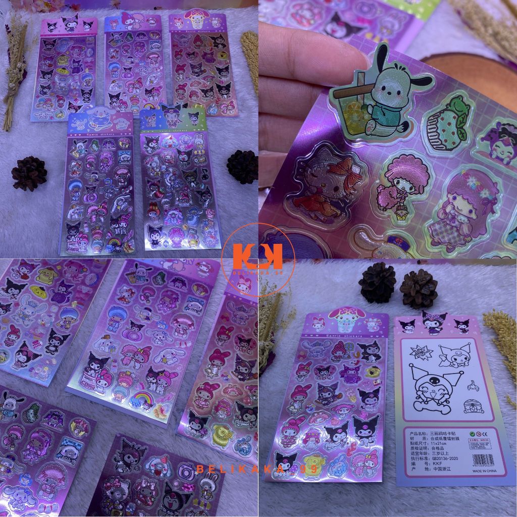 Hologram STICKER+Coloring SANRIO MELODY KUROMI MOTIF/SANRIO HOLOGRAM ...