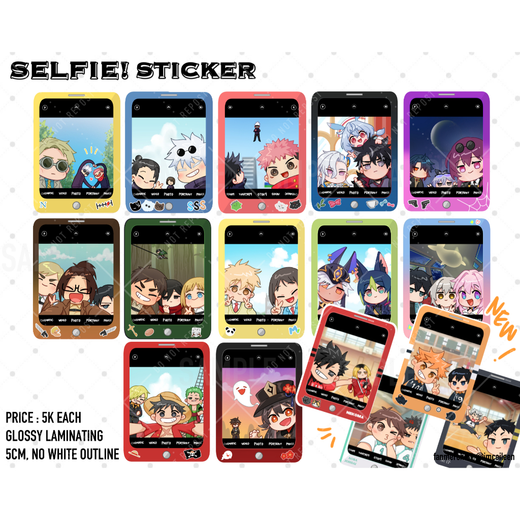 Selfie TIME Stickers | Jujutsu Kaisen | Honkai Star Rail | Genshin ...