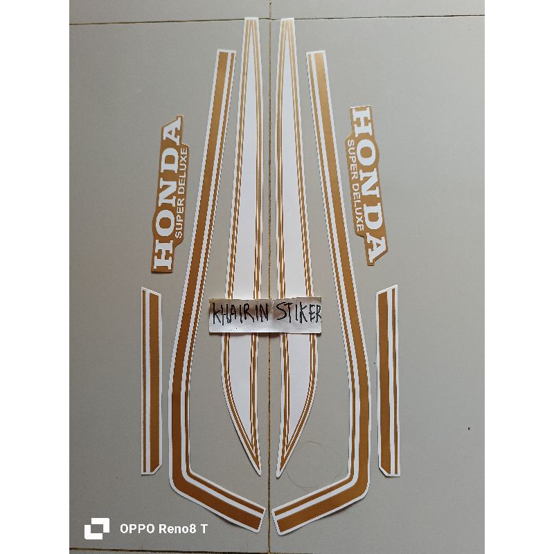 Gl 100 super deluxe White gold striping Sticker | Shopee Malaysia