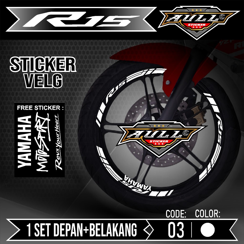 Sticker Rims R15 Cutting Motorcycle Rims Yamaha R15 V2 V3 List Sticker ...