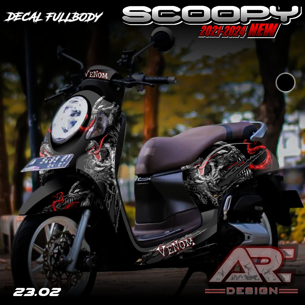 NEWEST Decal Sticker Honda All New Scoopy 2021 2022 2023 2024 Full body ...