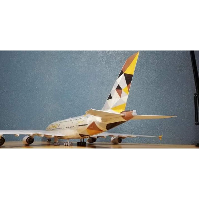 Etihad Airbus A380-800 plane papercraft pattern sheet (2OP-Aa6 ...