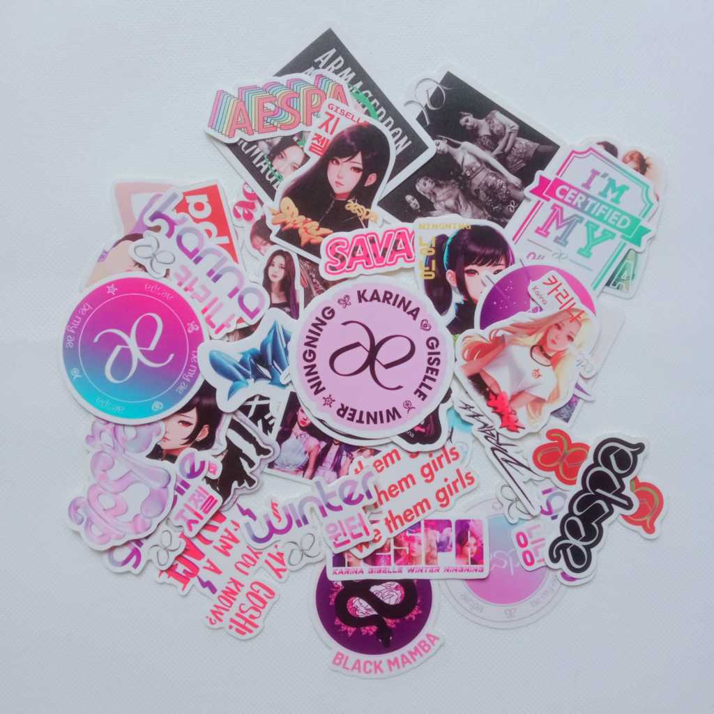 Tumblr Sticker AESPA K-Pop Waterproof Free Custom (40Pcs Contents ...