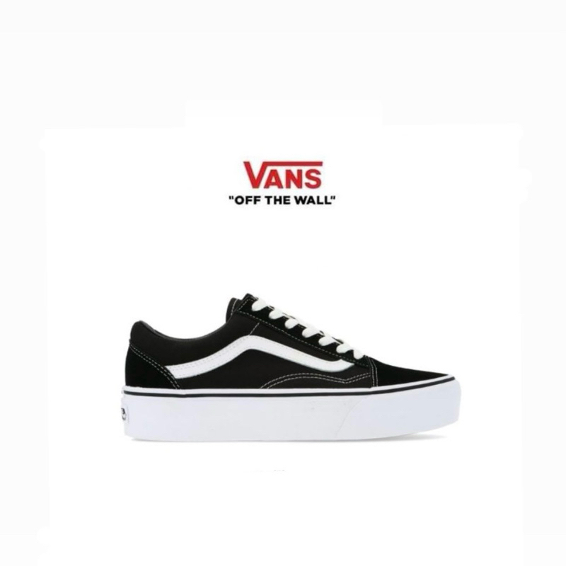 Vans Old Skool Black White Platform Shopee Malaysia