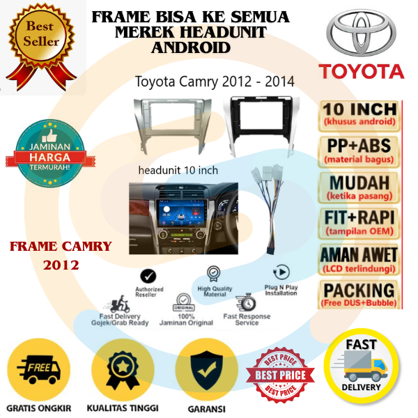 Toyota Camry 2012 Silver 10 inch Android Head Unit Frame | Shopee Malaysia