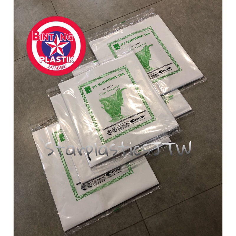 White RICE PAPER 25x27 KFC Burger McD Kebab Rice Wrapper CAP GAJAH ...
