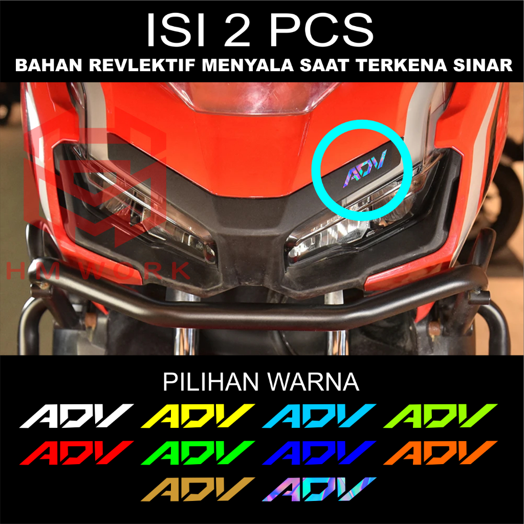 ADV 150 CUTTING STICKER 160/ FOR FRONT 2 PCS REFLECTIVE LIGHT UP ...
