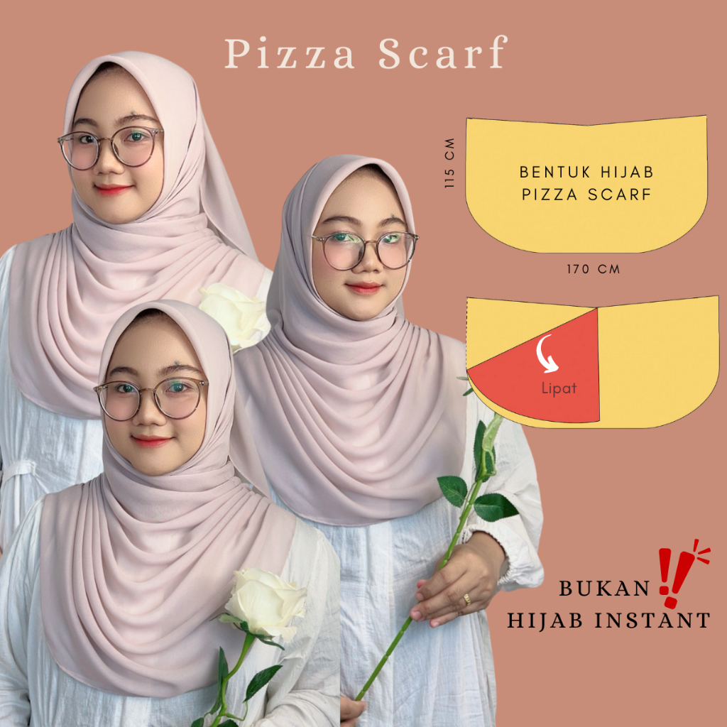 (PIZZA SCARF) NOT INSTANT DRAPERY! SQUARE PASHMINA HIJAB FOR WEDDING ...