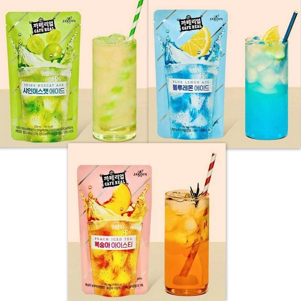 JARDIN CAFE REAL KOREAN ICED TEA Pouch 230ml - KOREAN TEA Drink Pouch ...