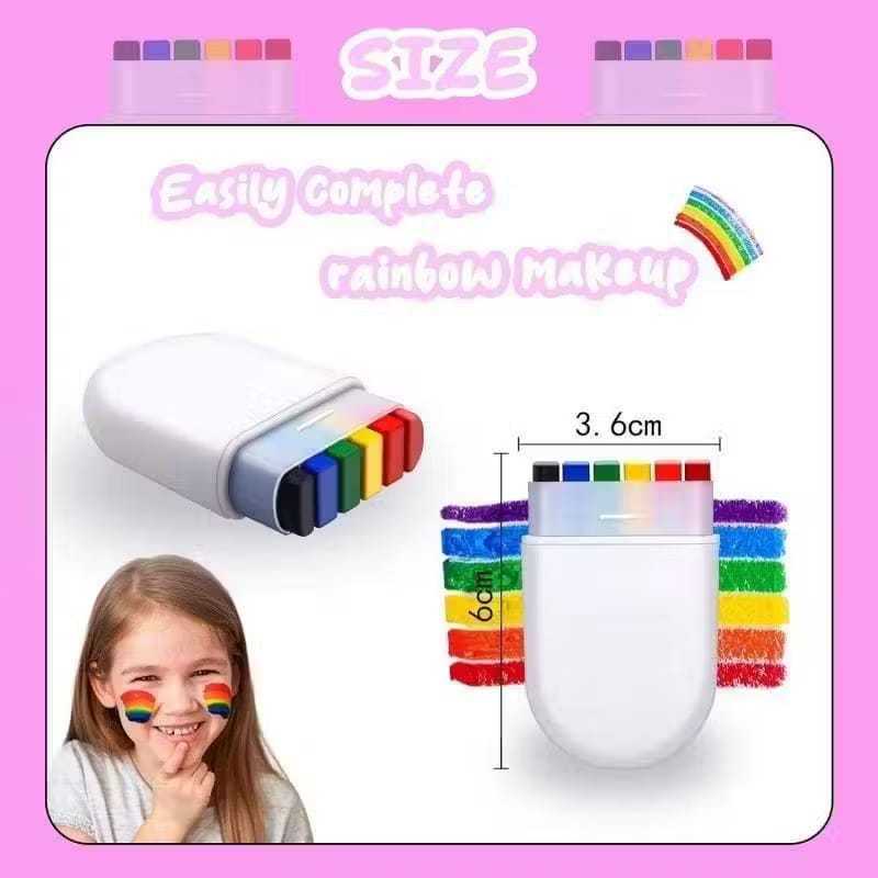 6 Colors Face Painting Make Up Rainbow Face Paint Face Painting Face ...