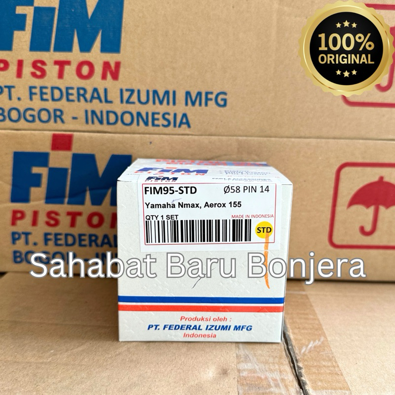Piston Kit FIM 95 pin 14 Yamaha Nmax/Aerox(2DP) Original | Shopee Malaysia