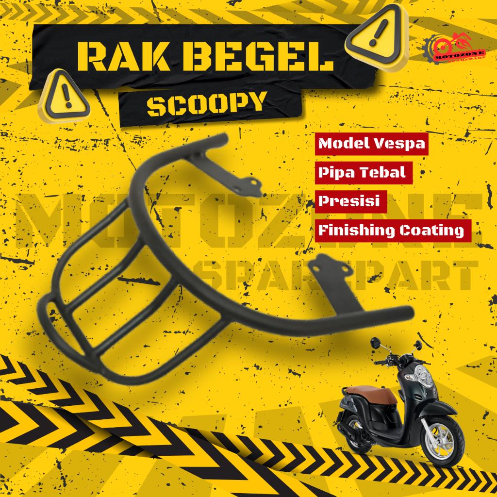 Stirrup Rack Rear Rack Planger Rack Accessories PNP Honda Scoopy Vespa ...