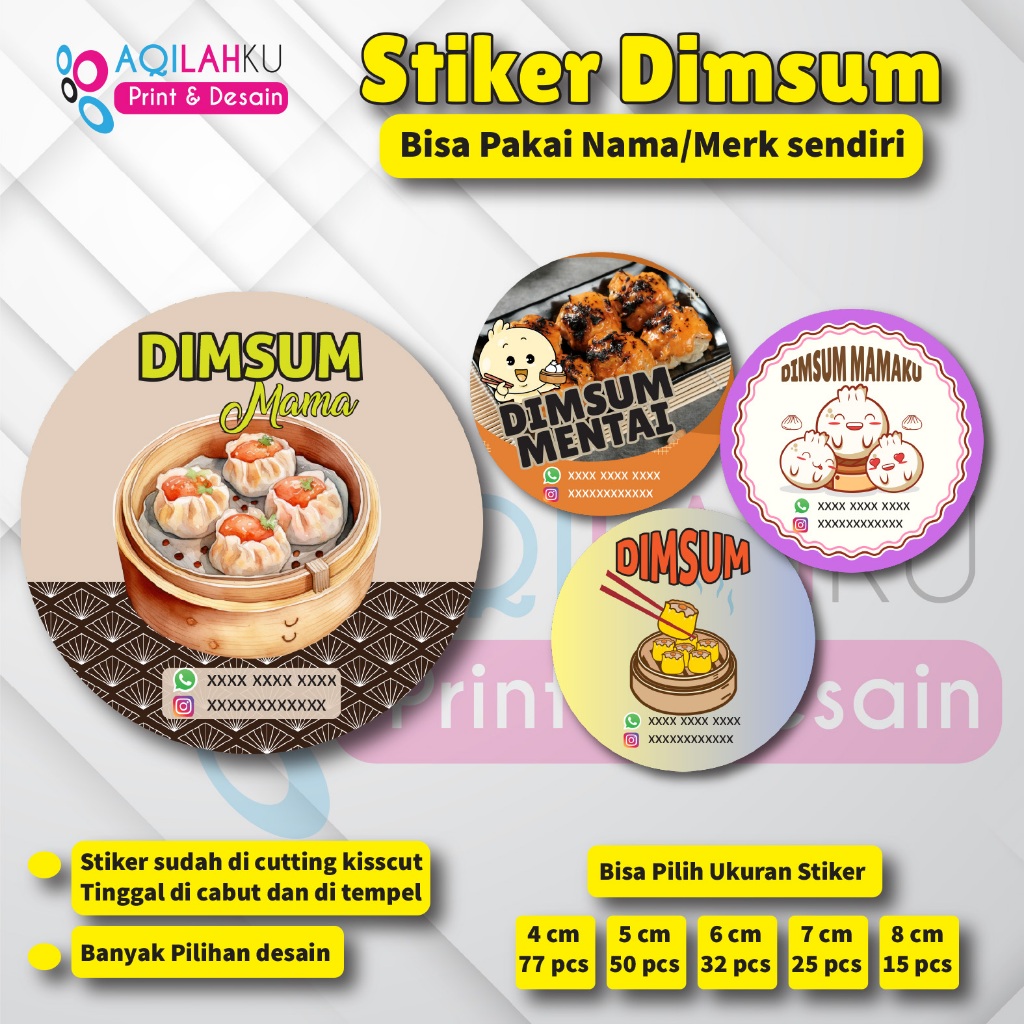 [Contents 15-77 Pcs] Dimsum Stickers | Dimsum Food Stickers | Can be ...