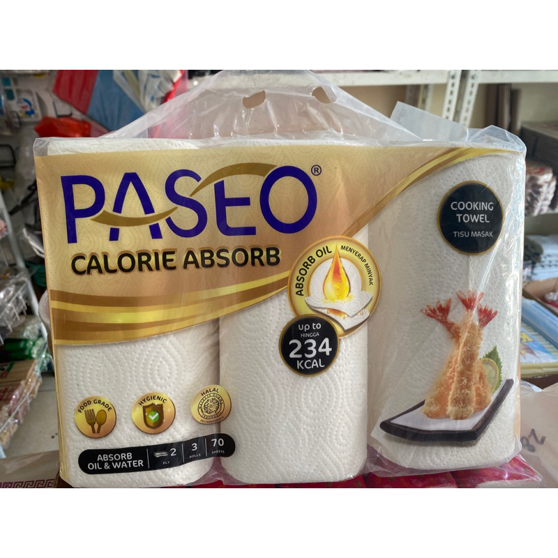 Paseo Calorie Absorb Kitchen Tissue/Cooking Tissue 3 Roll | Shopee Malaysia