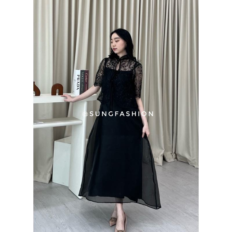 S352 Women's Dress for weddings, bridesmaids, luxury parties, premium  material Korean Style Floral Dress Maxi Dress | Shopee Malaysia