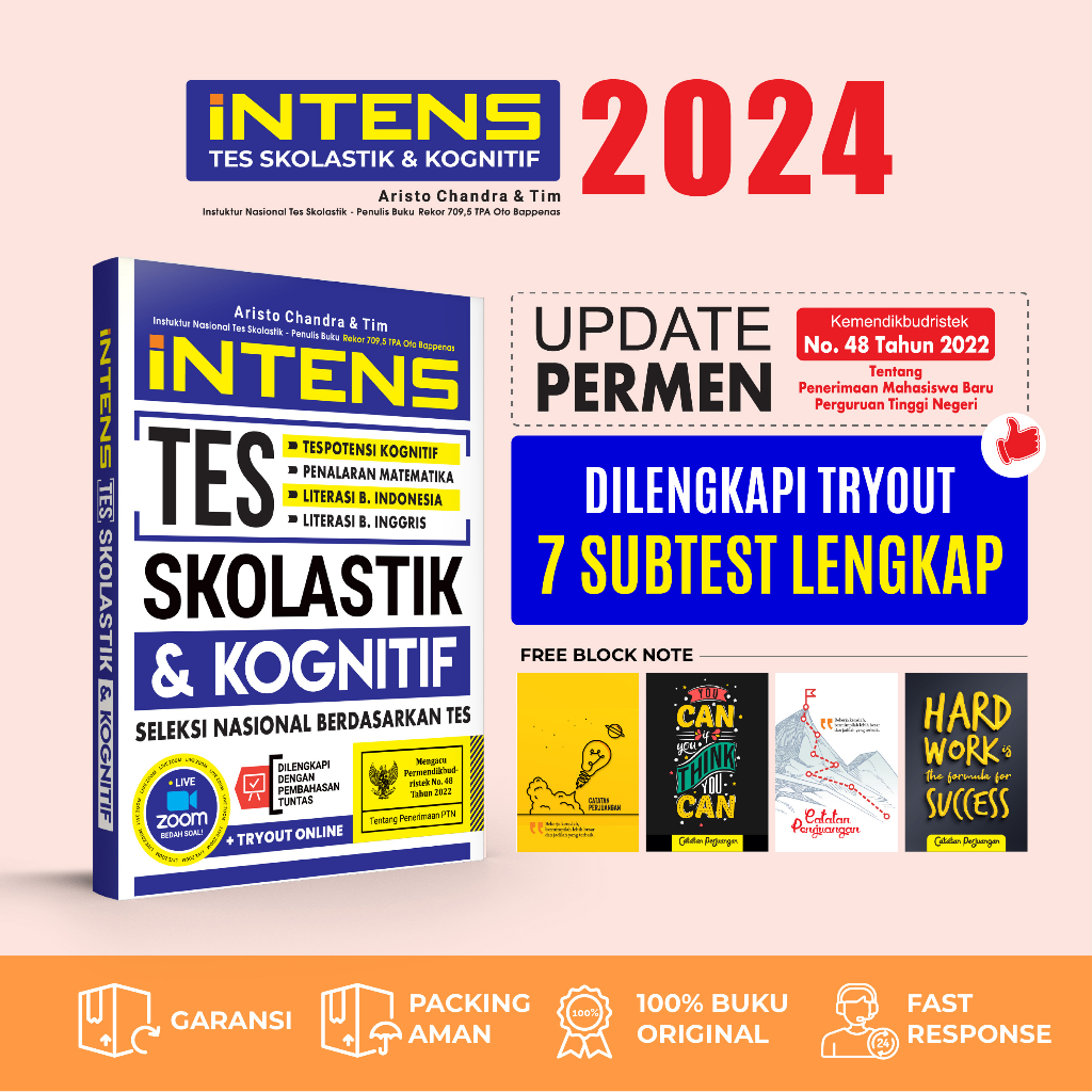 Snbt Book 2024 Intense Updated Scholastic & Cognitive Test Materials ...