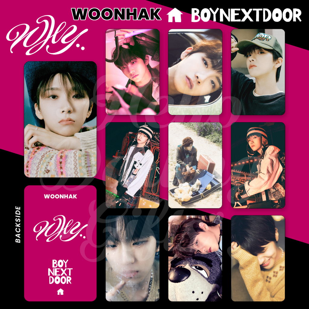 Boy Next Door WHY Woonhak Photocard. Unofficial. Shopee Malaysia