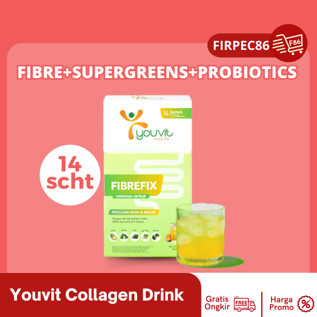 Powder Fiber Drink For Constipation, Bloating & Weight Youvit 4in1