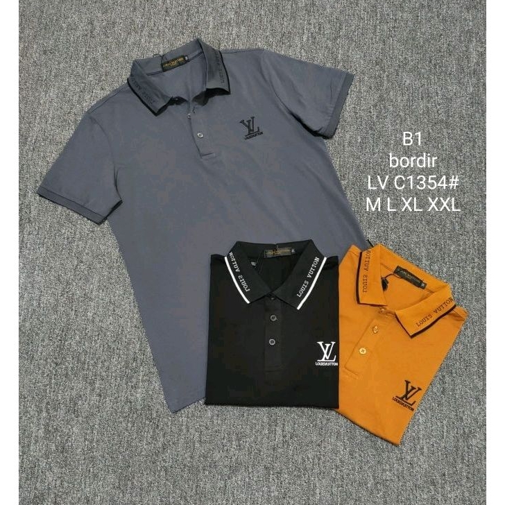 LV LOUIS VUITTON men's jersey cotton short sleeve polo shirt tee top S-XXXL  GY073