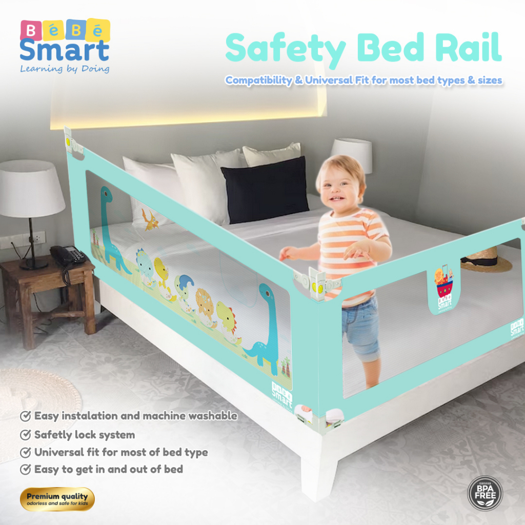 Giggles BebeSmart Baby Bed Barrier And Safety Fold Safety Bed Rail