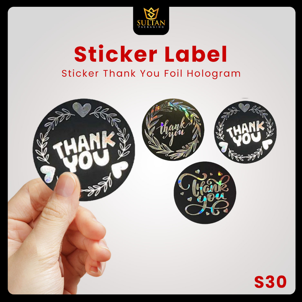 Sticker - Thank You Sticker Label - Thank You Sticker - S30 | Shopee ...