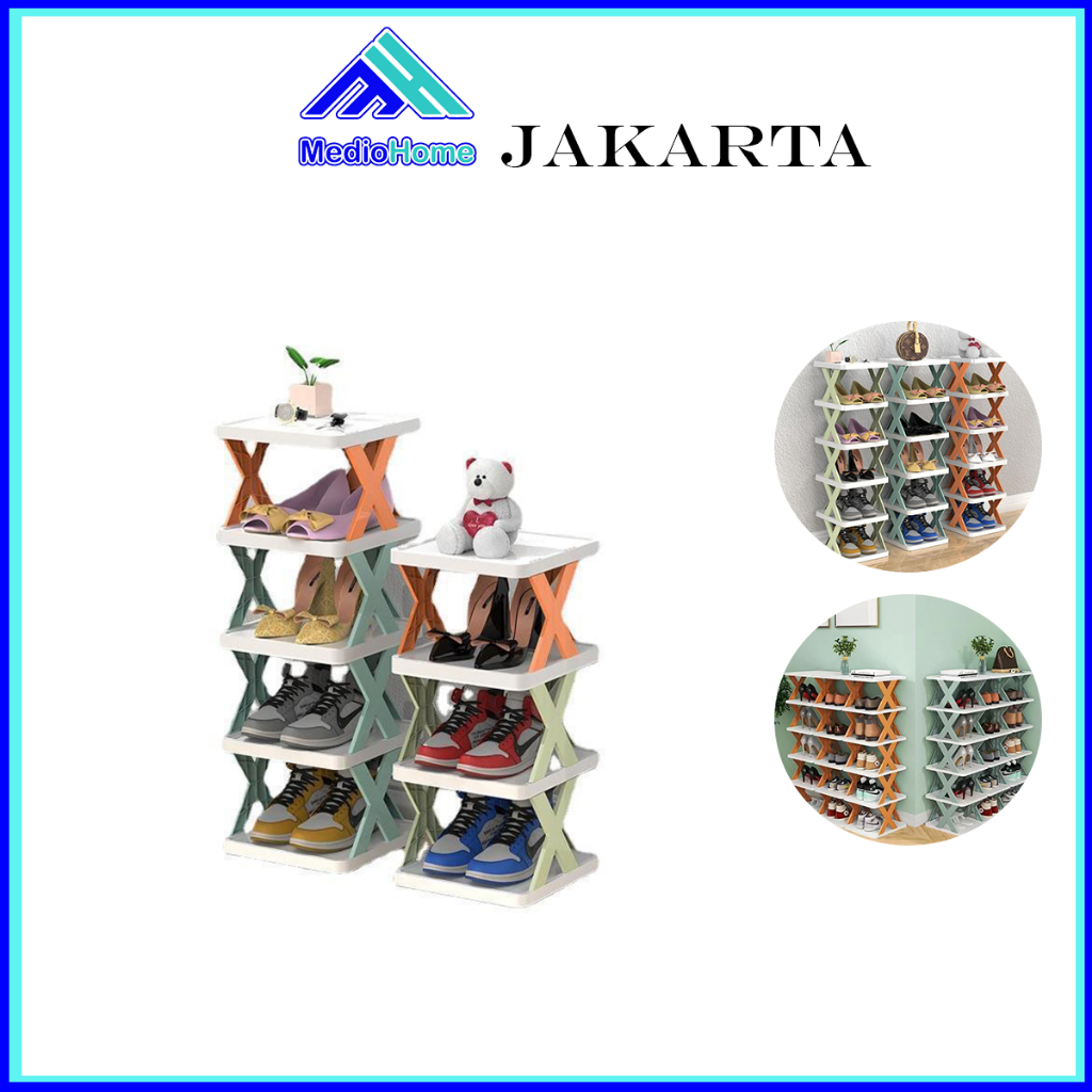 Mediohome Plastic Stacking Shoe Rack Multi-Purpose Shoe Rack MH-030 ...