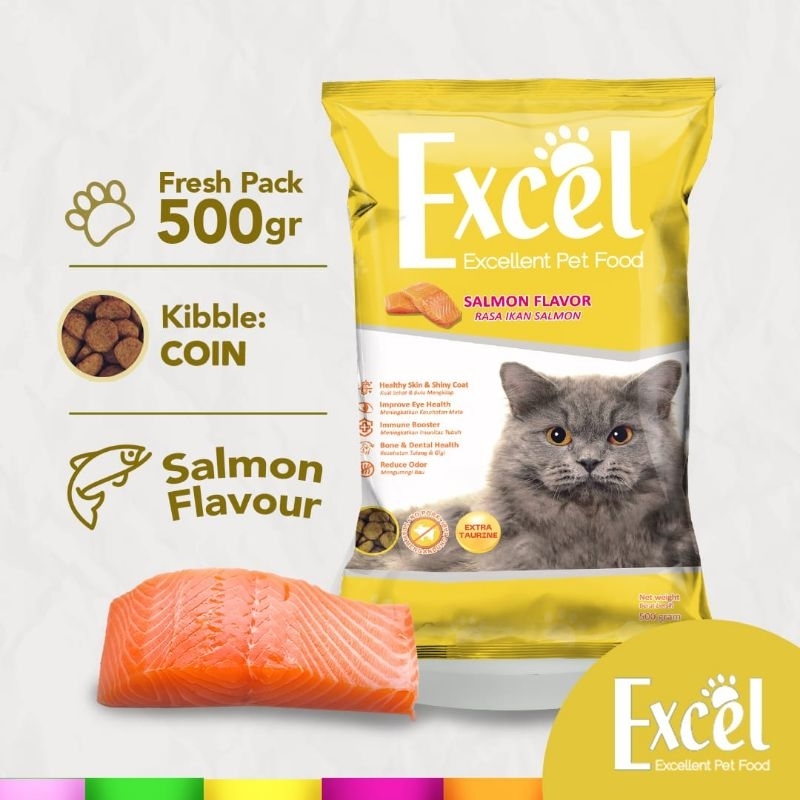 Excel Salmon Adult 500gr Cat Food Shopee Malaysia