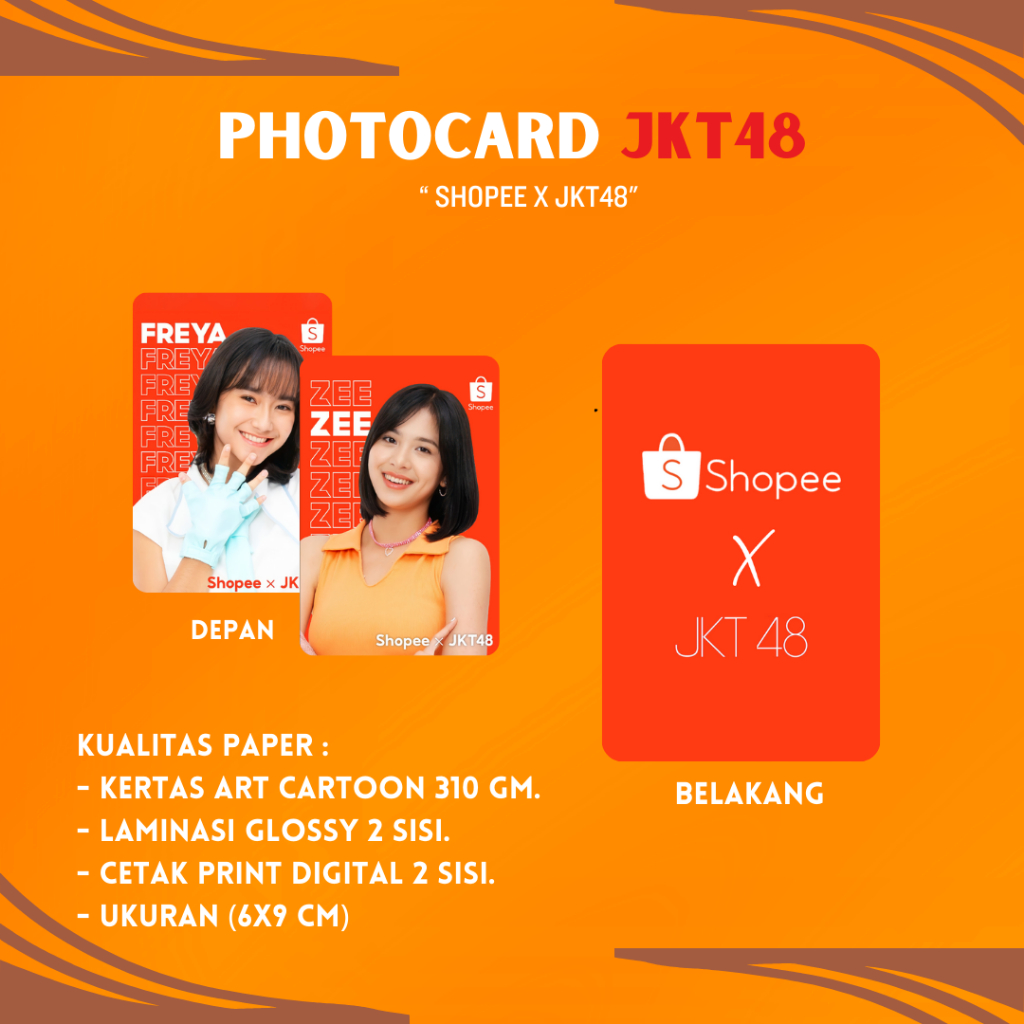 Photocard Shopee x JKT48 Special edition 100 Fanmade [MIN 3pcs