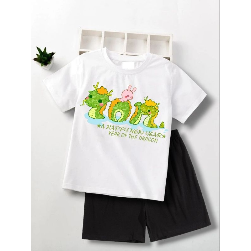 HIJAU Chinese New Year Green DRAGON Cute Suit 2024 GONG XI | Shopee