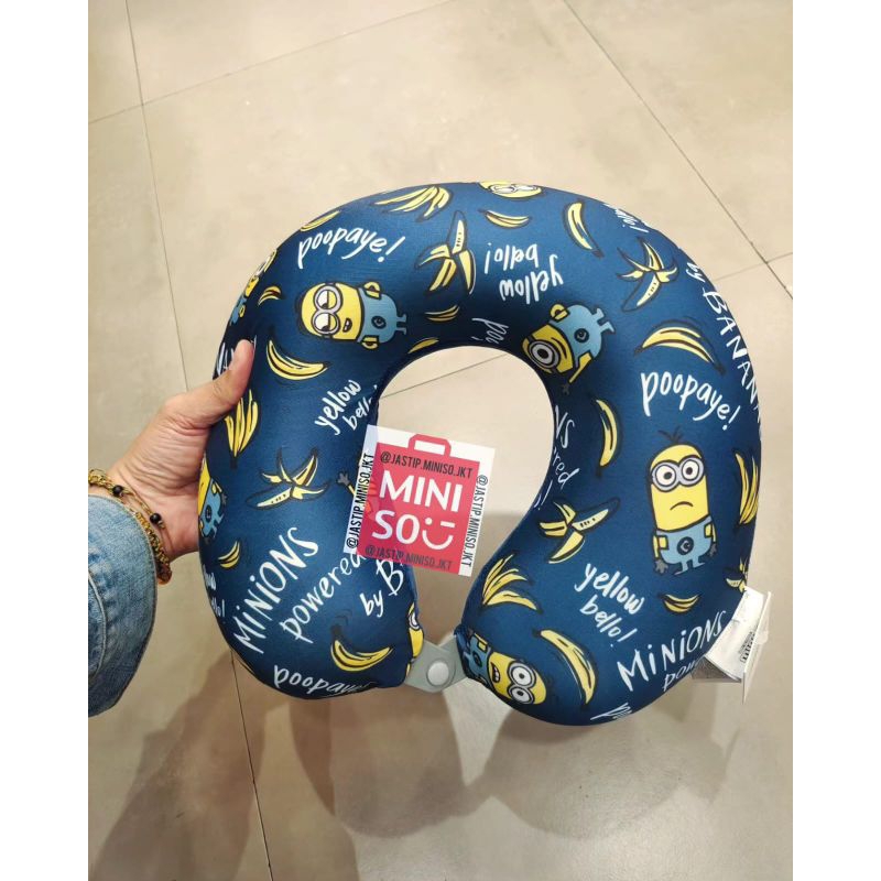 Miniso Neck Pillow Memory Foam MINIONS Collection (32x30cm) Shopee
