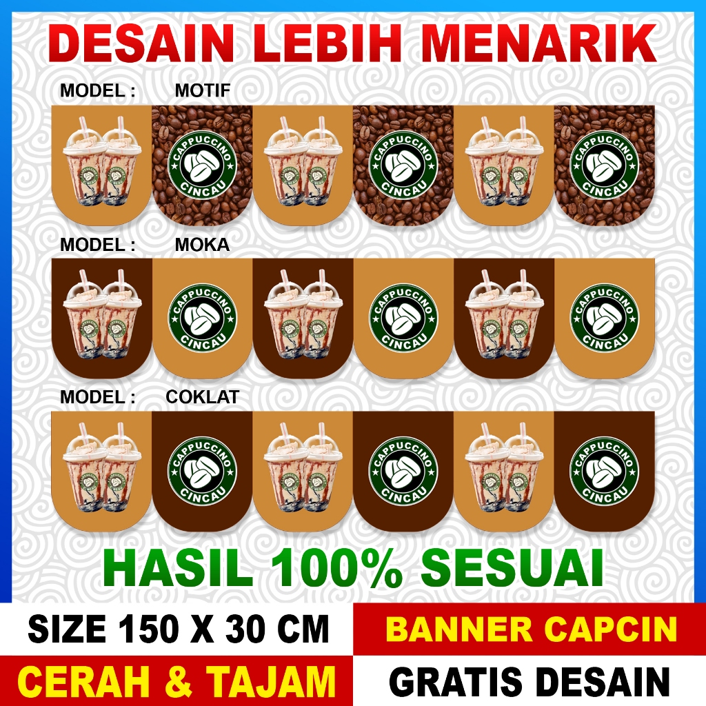 Capcin LACE BANNER / CINCAU ICE BANNER | Shopee Malaysia