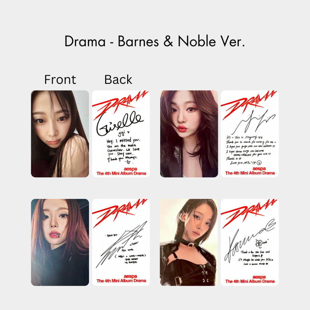 Aespa Karina Drama Barnes & Noble U.S. Exclusive Photocard