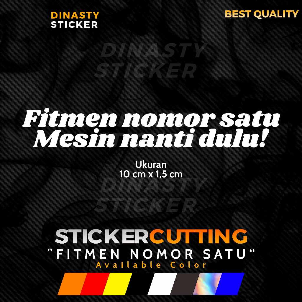 MESIN Sticker CUTTING FITMENT STICKER NUMBER ONE MACHINE CHANGE FIRST ...