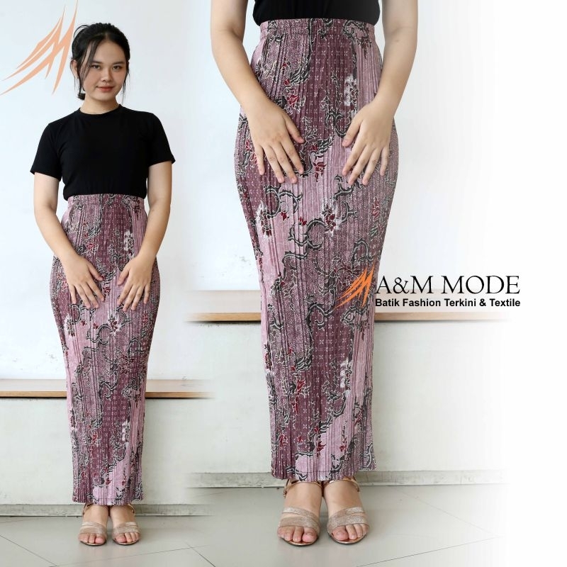 A&m MODE/REAL PIC Pleated Skirt/Women's BATIK/ KEBAYA Bottoms/BATIK ...