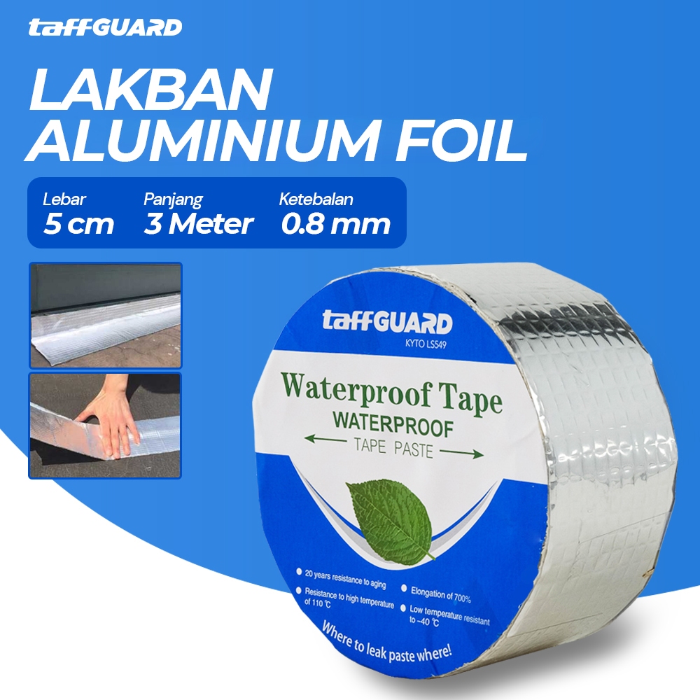 Butyl Aluminum Foil Duct Tape 0.8mm Waterproof 5cm x 3m - All Terrain ...