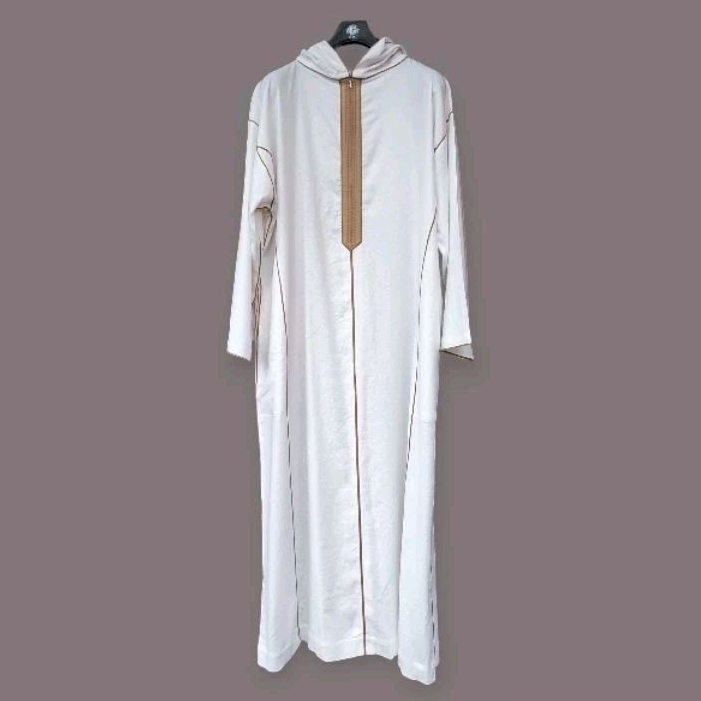 PUTIH Umrah Shirt Robe Hoodie Djellaba Morocco Jalabah Robe Kapucong ...