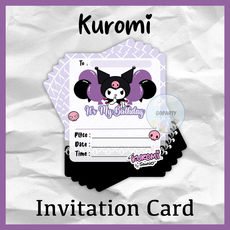 Kuromi BIRTHDAY INVITATION CARD Decoration | Shopee Malaysia