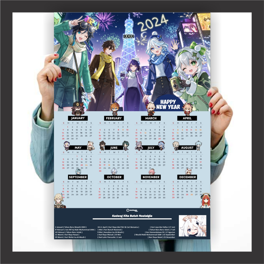 Anime Calendar 2024 - Anime Poster Calendar 2024 A - Shingeki no Kyojin  Haikyuu Demon Slayer Blue Lock Jujutsu Kaisen Genshin Impact One Piece |  Shopee Malaysia