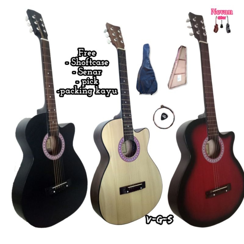 Kayu Beginner Acoustic Guitar Wood Packing Shopee Malaysia