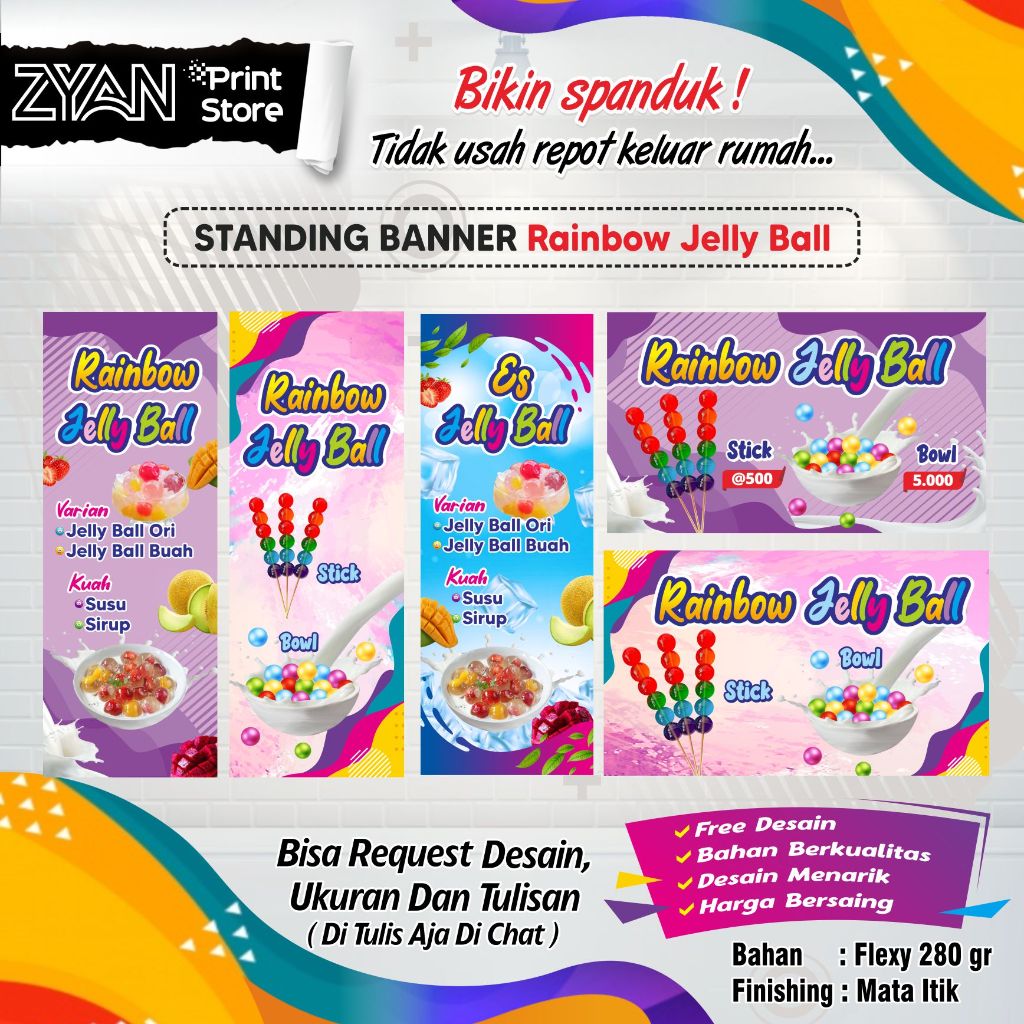 Jelly BALL RAINBOW BANNER SPADUK | Shopee Malaysia