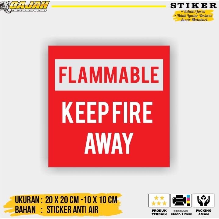 Flammable Sign Sticker | Shopee Malaysia