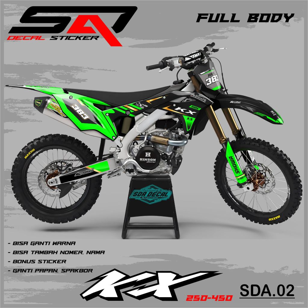 Custom Decal Sticker Full Body KX 250-450 - Decal Sticker for KX 250 ...