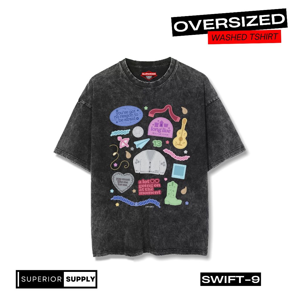 Superior T-Shirt TAYLOR SWIFT Oversize wash the eras tour reputation ...