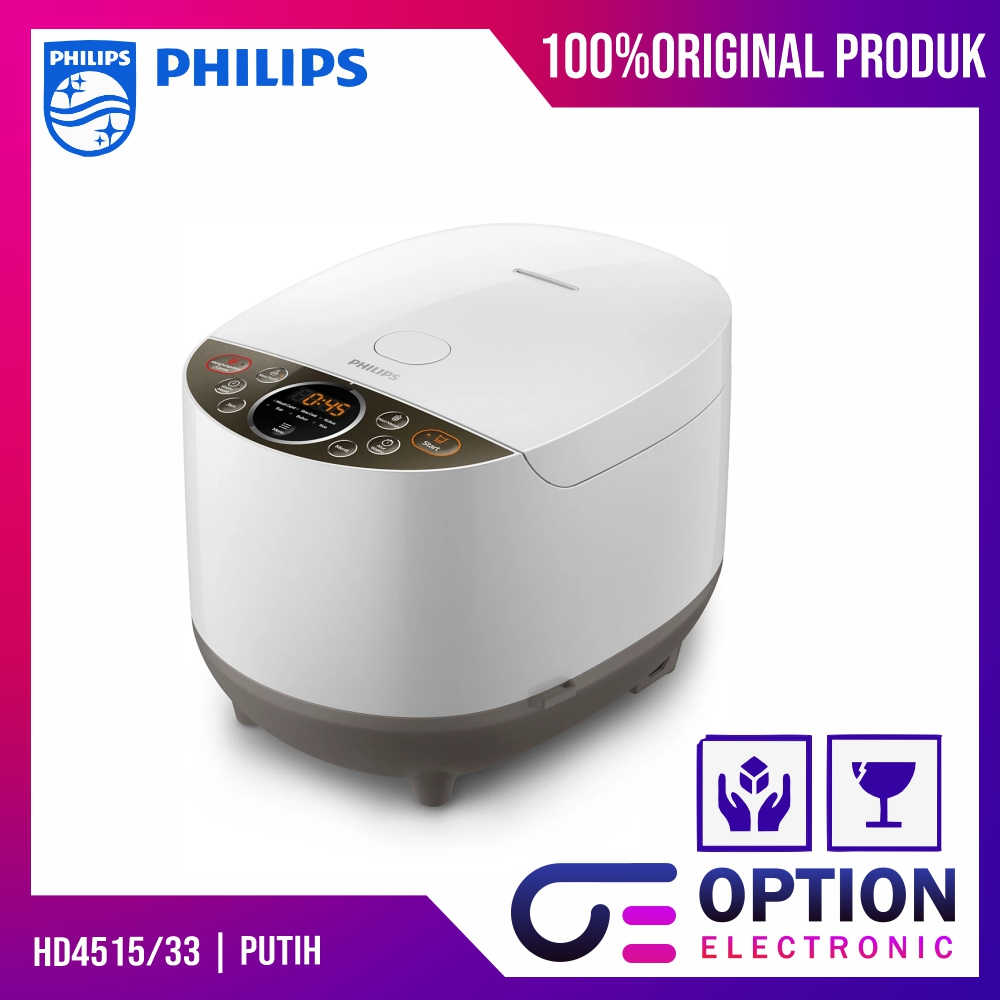 Philips HD4515/33/HD-4515/HD 4515 DIGITAL RICE COOKER 1.8 LITER WHITE ...