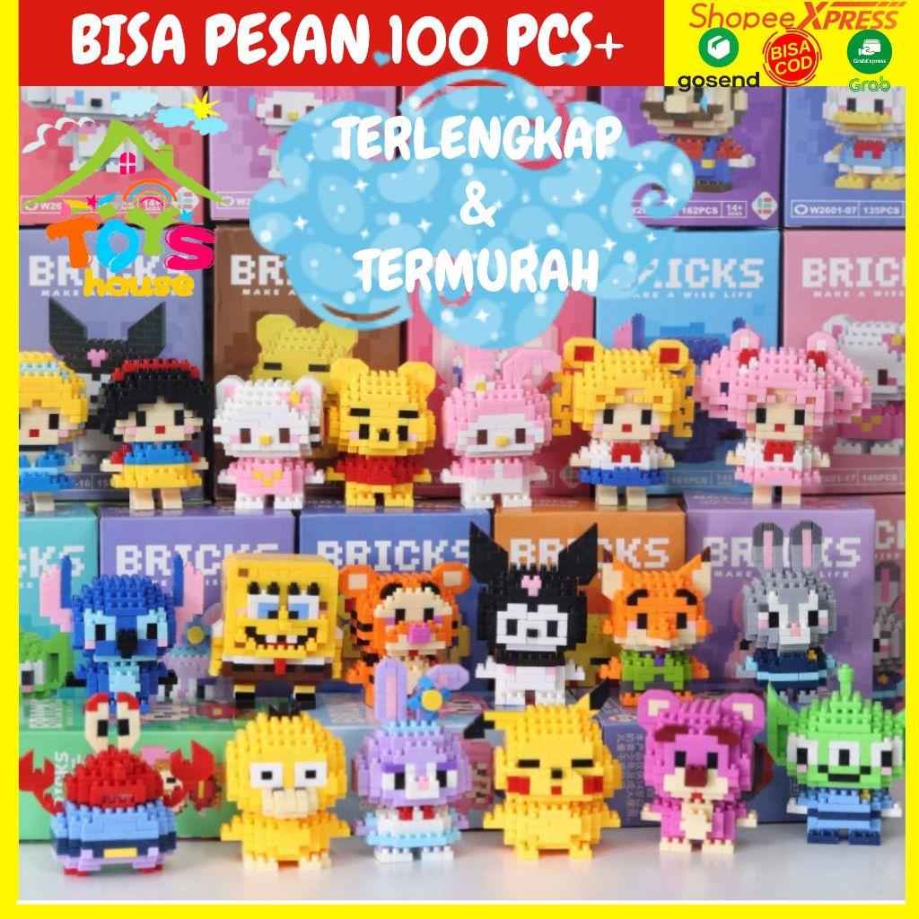 The Most Complete Stacking Blocks [BS 100pcs+ ]DINSEY, SPONGEBOB ...