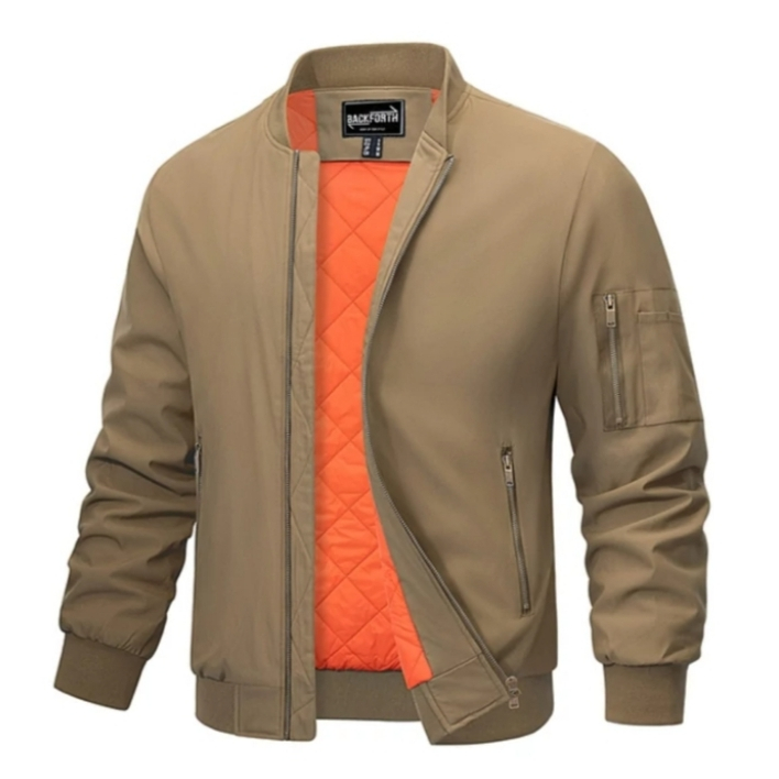 Wine Berry Solid Plain Men's Bomber Premium Jacket
