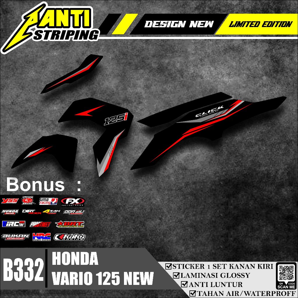 VARIO 125 MOTORCYCLE STRIPING STICKERS NEW 2023 VARIATIONS LIST - VARIO ...