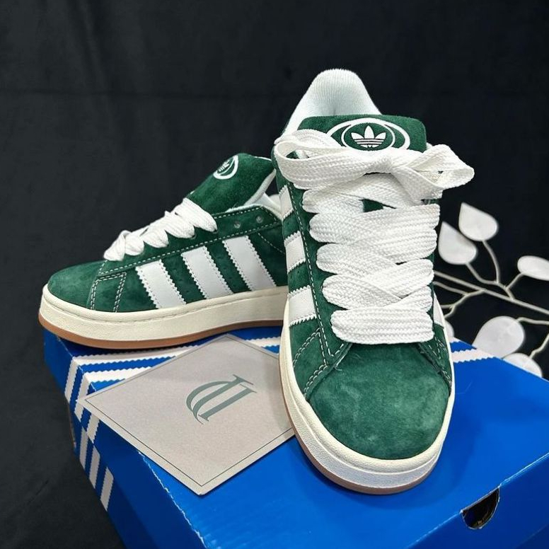 HIJAU PUTIH Sneakers Adidas Campus 00s Dark Green Cloud White 100% ...