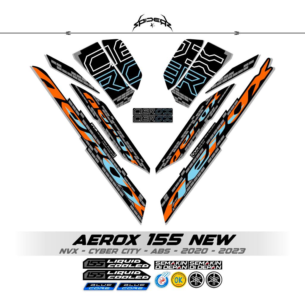 Striping Aerox Motif 6/2020-2023/Nvx/Cyber City/Yamaha/New Connected ...